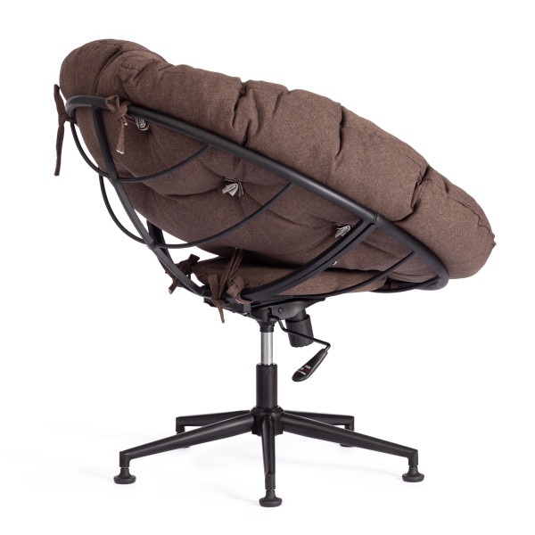 Кресло CLOUDE рогожка/металл, 97х98х90-96см, коричневый, 3М7-147 фото № 4