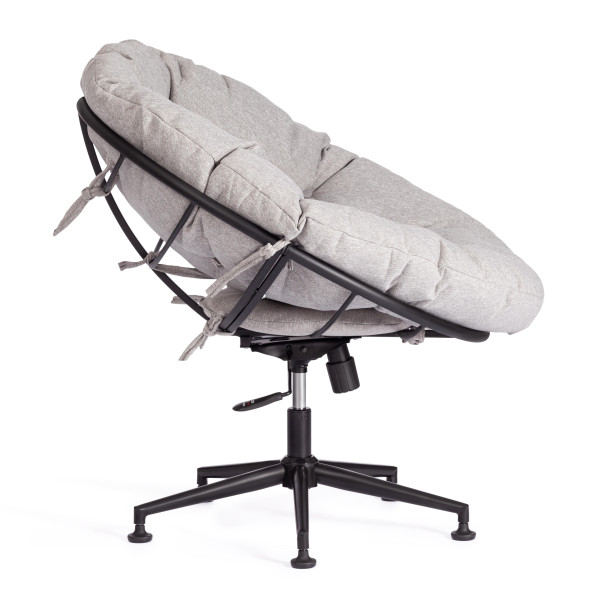 Кресло CLOUDE рогожка/металл, 97х98х90-96см, серо-бежевый, 3M 16/2 фото № 3