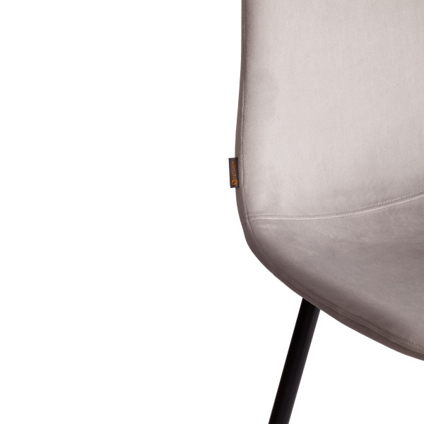 Стул BREEZE (mod. JSC-58) Велюр/металл , 44 х 53 х 86 см, Light grey (светло-серый) HLR14 / черный фото № 8