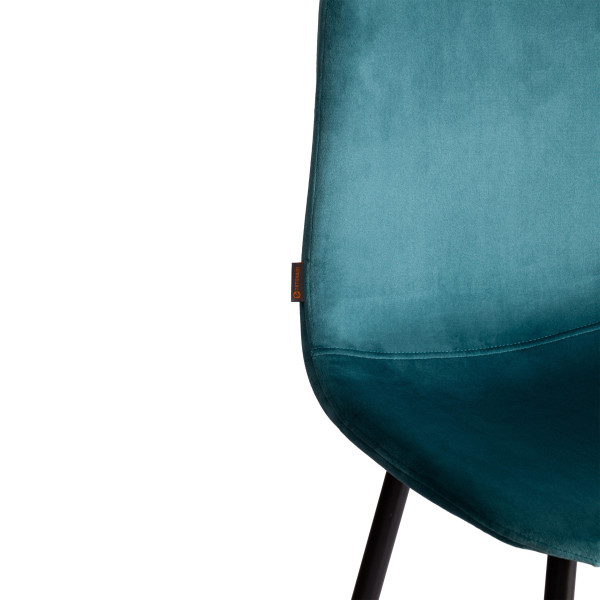 Стул BREEZE (mod. JSC-58) Велюр/металл , 44 х 53 х 86 см, light blue (светло-синий) HLR60 / черный фото № 8