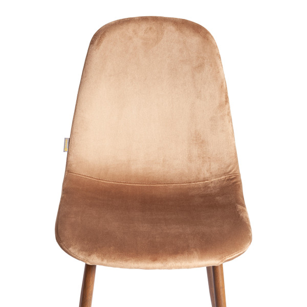 Стул BREEZE (mod. JSC-58) Велюр/металл , 44 х 53 х 86 см, Dark brown (темно-коричневый) HLR11/ орех фото № 6
