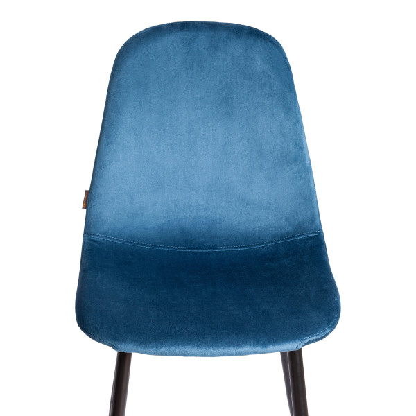 Стул BREEZE (mod. JSC-58) Велюр/металл , 44 х 53 х 86 см, Blue (синий) HLR63 / черный фото № 6