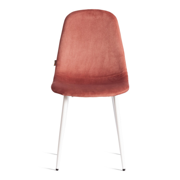 Стул BREEZE (mod. JSC-58) Велюр/металл , 44 х 53 х 86 см, Coral (коралловый) HLR44 / белый фото № 5