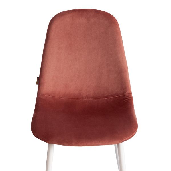 Стул BREEZE (mod. JSC-58) Велюр/металл , 44 х 53 х 86 см, Coral (коралловый) HLR44 / белый фото № 6