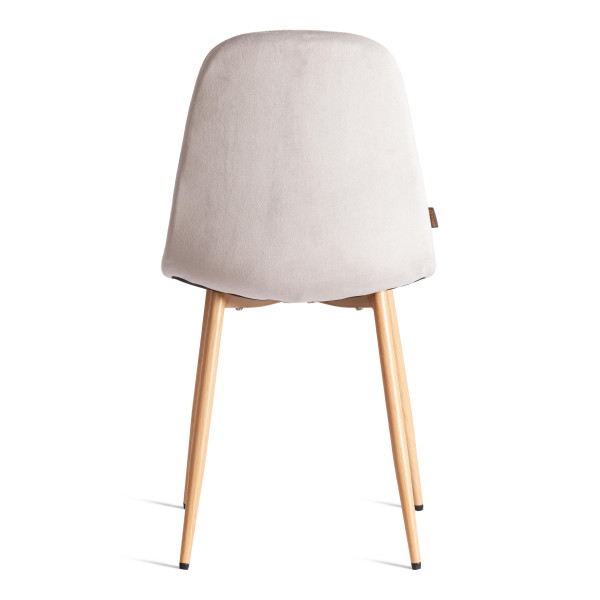 Стул BREEZE (mod. JSC-58) Велюр/металл , 44 х 53 х 86 см, Light grey (светло-серый) HLR14 / натуральный фото № 4