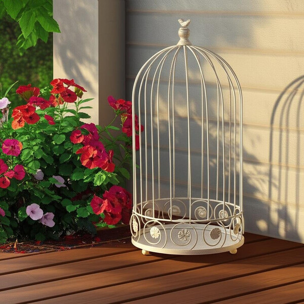 Цветочница Secret de Maison CELL ( mod. PL08-10003 ) металл, 25х52см/20х45см, antique white фото № 5