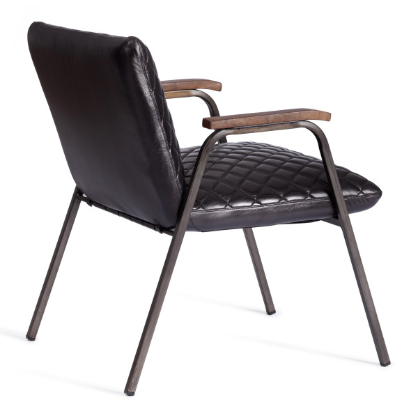 Кресло Secret De Maison STITCH (mod. 2866) металл, кожа буйвола, 63 x 71 x 78 см (67 x 80 x 70 см), черный фото № 4