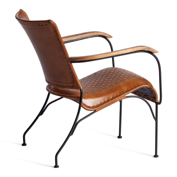 Кресло Secret De Maison PAGANEL (mod. 2106-CH) металл, кожа буйвола, 65 х 75 х 73 см (69 х 84 х 89 см), Античный светлый фото № 3