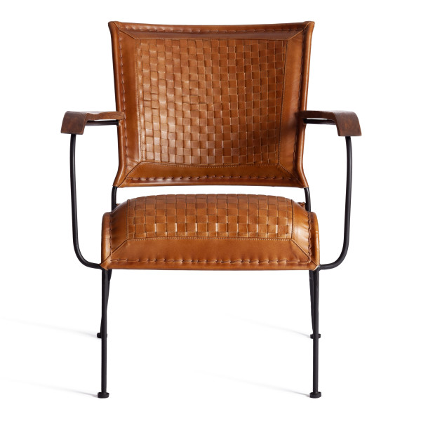 Кресло Secret De Maison PAGANEL (mod. 2106-CH) металл, кожа буйвола, 65 х 75 х 73 см (69 х 84 х 89 см), Античный светлый фото № 5