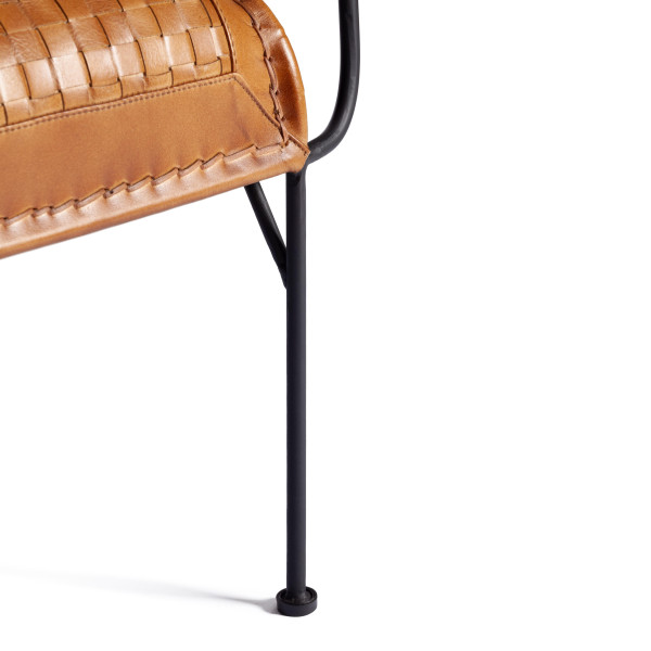 Кресло Secret De Maison PAGANEL (mod. 2106-CH) металл, кожа буйвола, 65 х 75 х 73 см (69 х 84 х 89 см), Античный светлый фото № 9