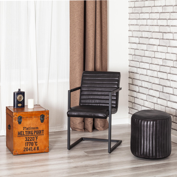 Кресло Secret De Maison PILOT (mod. 2209b) металл, кожа буйвола, 54 x 60 x 91 см (73 x 57 x 72 см), черный фото № 11