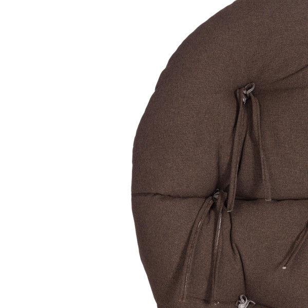 Кресло CLOUDE HOME рогожка/металл, 97х98х90-96см, коричневый, 3М7-147 фото № 11