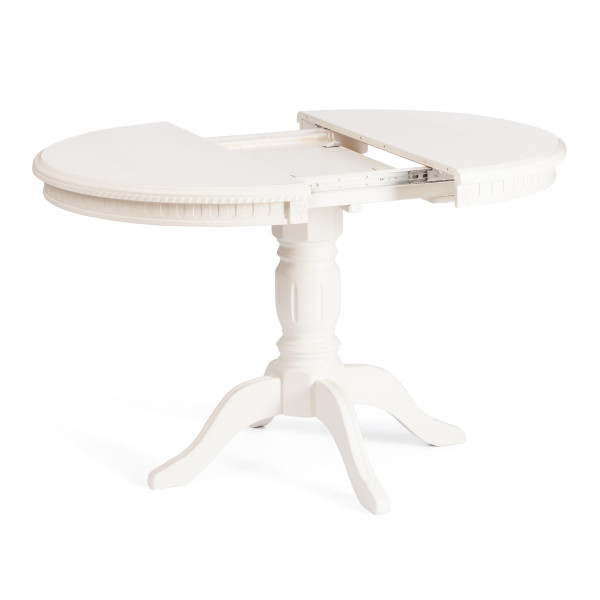 Стол STEFANO круглый бук, мдф, D90+30x77см, Ivory white фото № 4