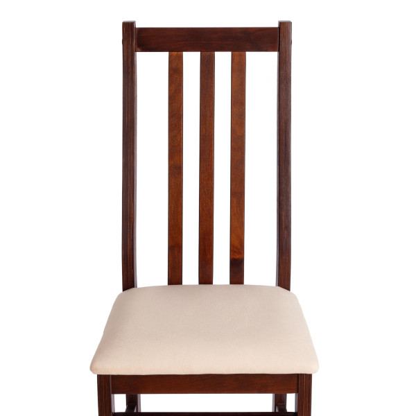 Стул SWEDEN NEW, Многослойный березовый шпон, 41х40х99 см, cappuchino/велюр бежевый фото № 6