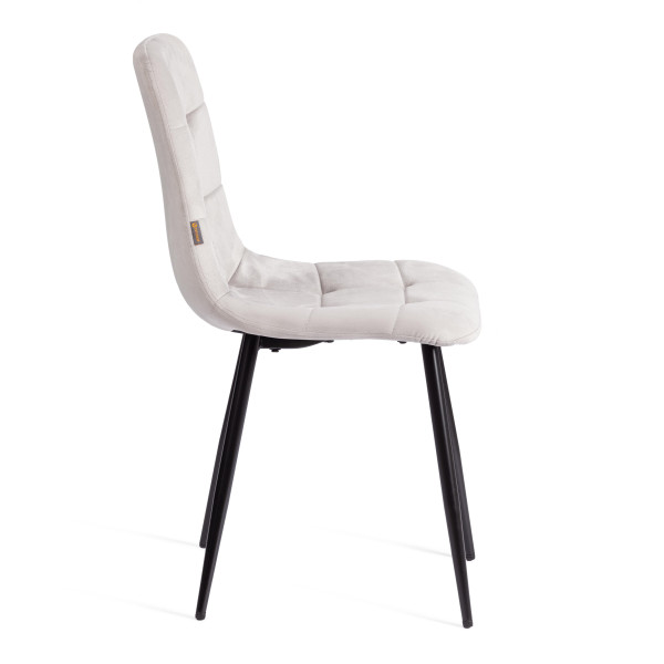 Стул CHILLY (mod. JSC-220) вельвет/металл, 44,5х52,5х88 см, Light grey (светло-серый) HLR14 / черный фото № 2