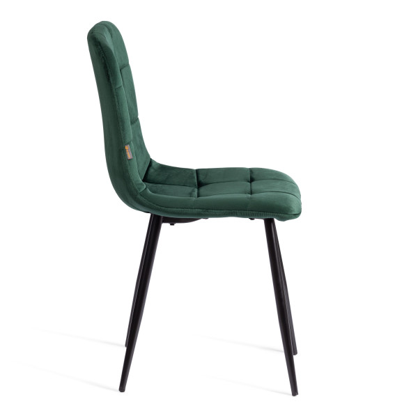Стул CHILLY (mod. JSC-220) вельвет/металл, 44,5х52,5х88 см, dark green (темно-зеленый) HLR57 / черный фото № 2