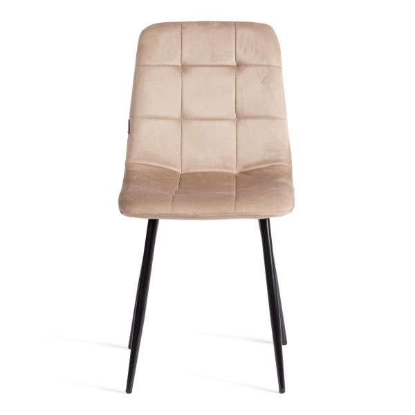 Стул CHILLY (mod. JSC-220) вельвет/металл, 44,5х52,5х88 см, Beige (бежевый) HLR8 / черный фото № 4