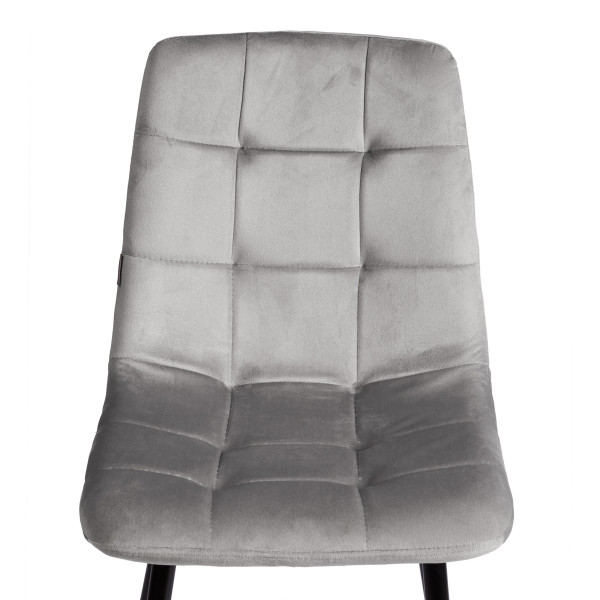Стул CHILLY (mod. JSC-220) вельвет/металл, 44,5х52,5х88 см, Dark grey (темно-серый) HLR24 / черный фото № 6