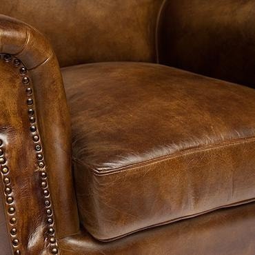 Кресло Secret De Maison «Бронко» (Bronco) 1192 из натуральной кожи (Античный тёмный) фото № 5