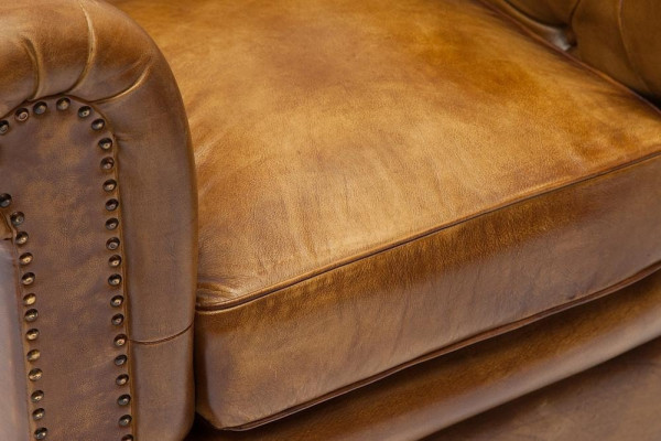 Кресло Secret De Maison «Честер» (Chester) 1157B из натуральной кожи (Античный светлый) фото № 5