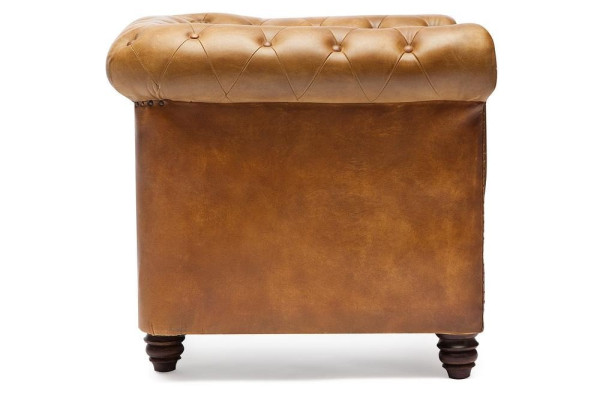 Кресло Secret De Maison «Честер» (Chester) 1157B из натуральной кожи (Античный светлый) фото № 6