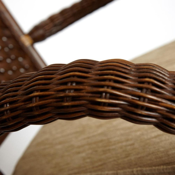 Комплект террасный «Andrea» (2 кресла с подушкой + 1 столик) (Pecan washed) фото № 7