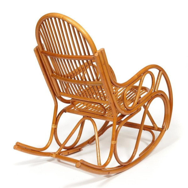 Кресло-качалка из натурального ротанга «Vienna» (без подушки) (Cognac (коньяк)) фото № 2