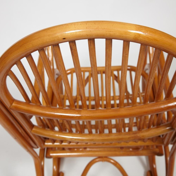 Кресло-качалка из натурального ротанга «Vienna» (без подушки) (Cognac (коньяк)) фото № 5