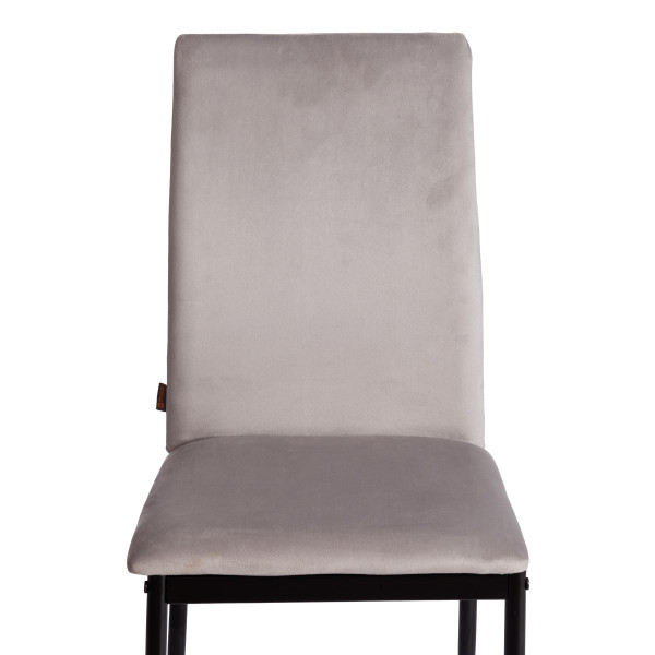 Стул CAPRI (mod. BC565-DC) металл, вельвет, 43 х 53 х 92 см, Light grey (светло-серый) HLR14 / черный фото № 6