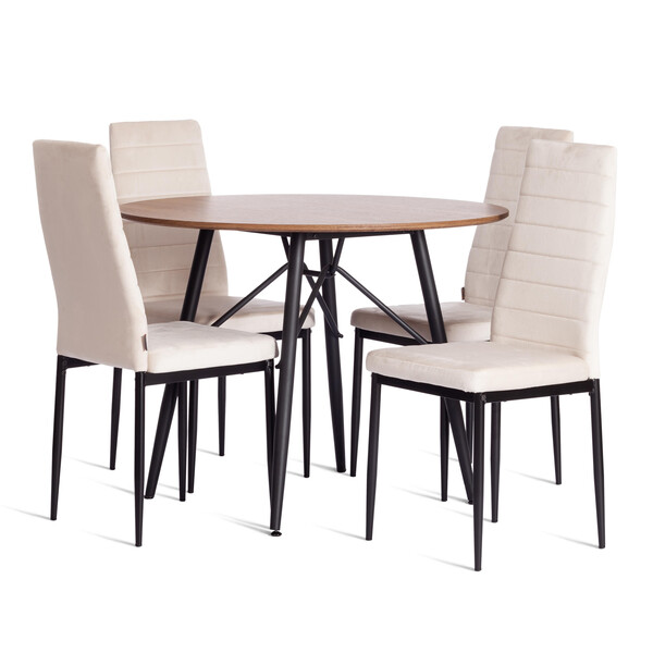 Стул Easy (mod. JSC02-1) металл, вельвет, 41 х 52 х 96 см, beige (бежевый) HLR2 / черный фото № 9