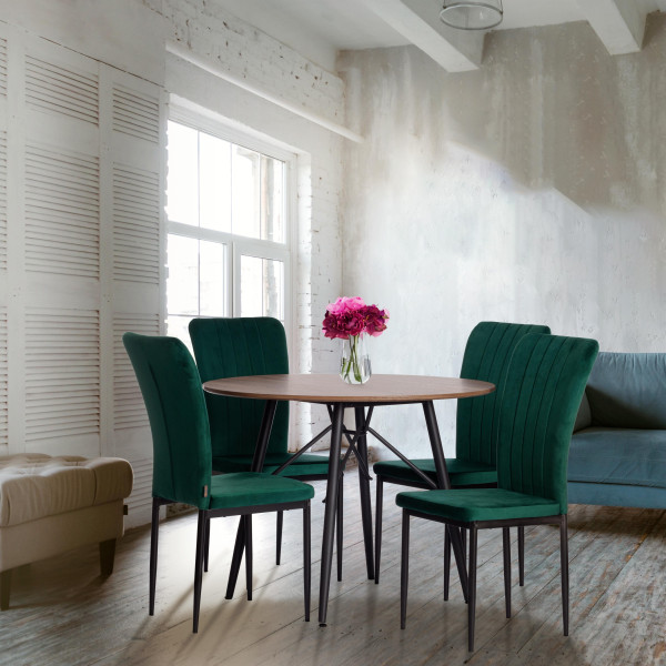 Стул VERTER (mod. BC577-DC) металл, вельвет, 41 х 52 х 95 см, Green (зеленый) HLR56 / черный фото № 10