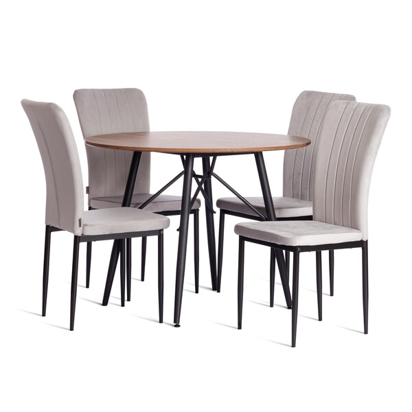 Стул VERTER (mod. BC577-DC) металл, вельвет, 41 х 52 х 95 см, Light grey (светло-серый) HLR14 / черный фото № 9