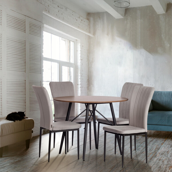 Стул VERTER (mod. BC577-DC) металл, вельвет, 41 х 52 х 95 см, Light grey (светло-серый) HLR14 / черный фото № 10