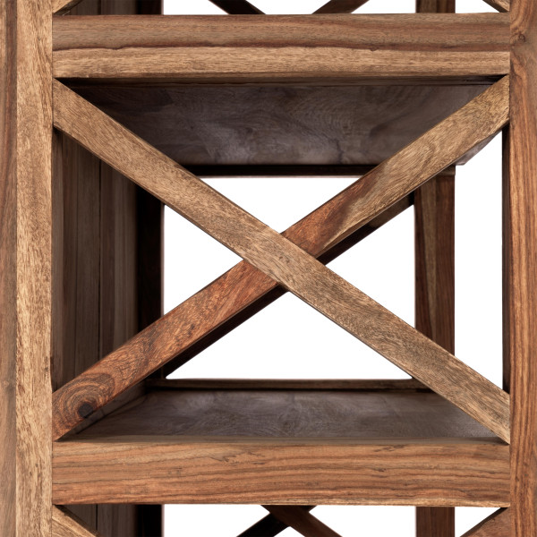 Шкафы для книг ( набор 3 шт.) Бомбей - 0761A палисандр, 116х57х30/145х73х36/175х89х44см, Natural tinted (натуральный тонированный) фото № 18