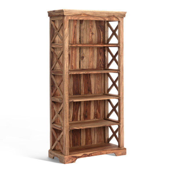 Шкафы для книг ( набор 3 шт.) Бомбей - 0761A палисандр, 116х57х30/145х73х36/175х89х44см, Natural tinted (натуральный тонированный) фото № 8