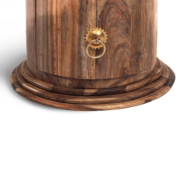 Тумба Бомбей - 0768 палисандр, 71хD28,5см, Natural tinted (натуральный тонированный) фото № 11