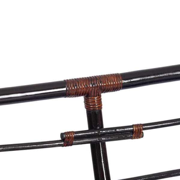 Диван MAMASAN/МАМАСАН 23/02 W /с подушкой/ подушка 182х119 см, 169х102х80 см, Antique brown (античный черно-коричневый), ткань, оранжевый, С 23 фото № 13