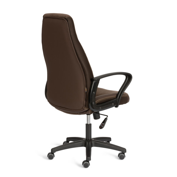 Кресло INTER (24) кож/зам/флок/ткань, коричневый, 36-36/6/TW-24 фото № 3