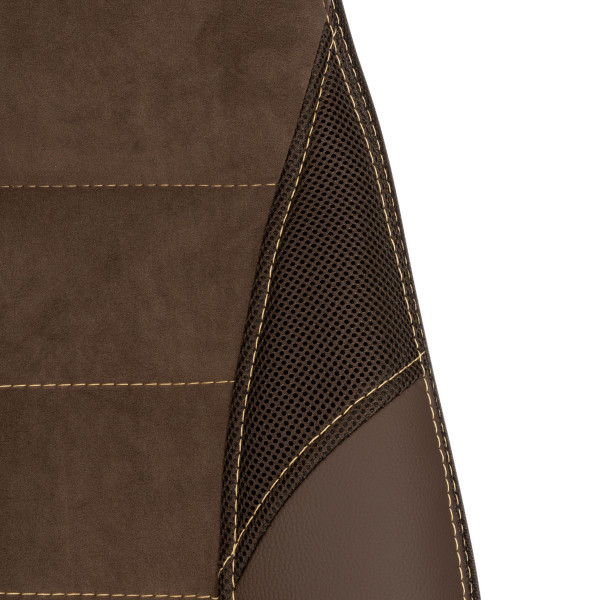 Кресло INTER (24) кож/зам/флок/ткань, коричневый, 36-36/6/TW-24 фото № 7