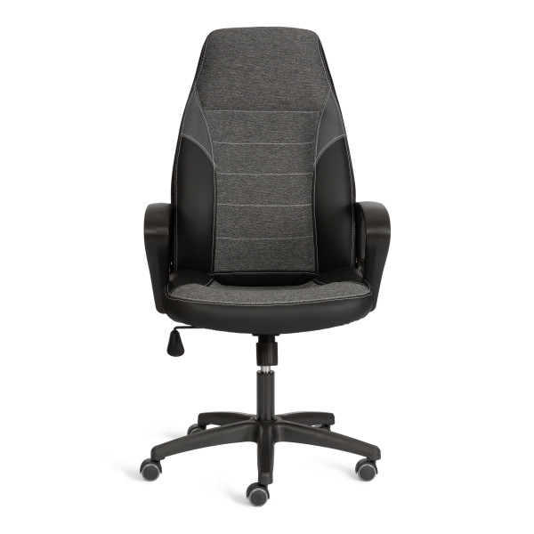 Кресло INTER (24) кож/зам/ткань, черный/серый, 36-6/207/TW-12/TW-11 фото № 5