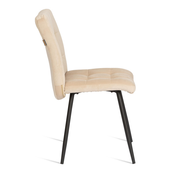 Стул обеденый Medeo разборный, велюр, 47х56х89, молочный/черный, (Porsche 2) фото № 2