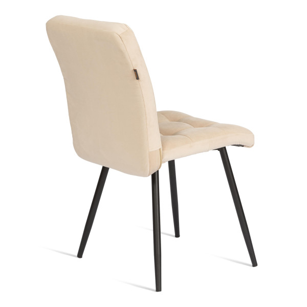 Стул обеденый Medeo разборный, велюр, 47х56х89, молочный/черный, (Porsche 2) фото № 3