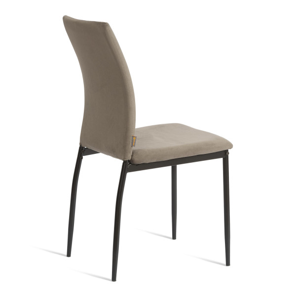 Стул CAPRI (mod. BC565-DC) металл, флок, 43 х 53 х 92 см, Dark grey (темно-серый) HLR24 / черный фото № 3