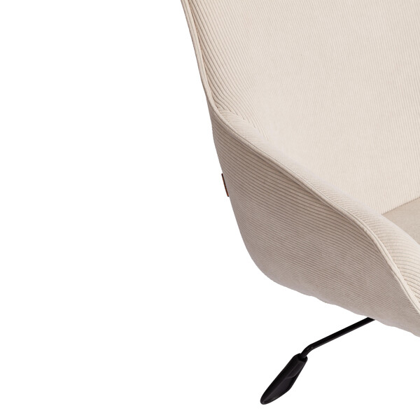 Кресло DUBLIN хром вельвет, молочный фото № 8