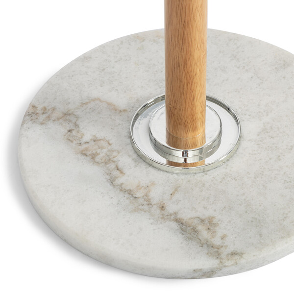 Вешалка Himawari (mod. GH-8014) дерево/хром/мрамор, 37 x 37 x 175 см, White (Белый) / Natural (натуральный) фото № 5