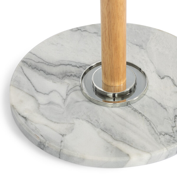 Вешалка Sakura (mod. GH-8606) дерево/хром/мрамор, 37 x 37 x 175 см, White (Белый) / Natural (натуральный) фото № 3