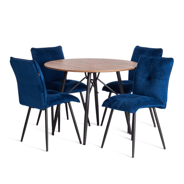 Стул обеденный Sweet разборный, велюр, 46х55х88, Blue (синий) фото № 9