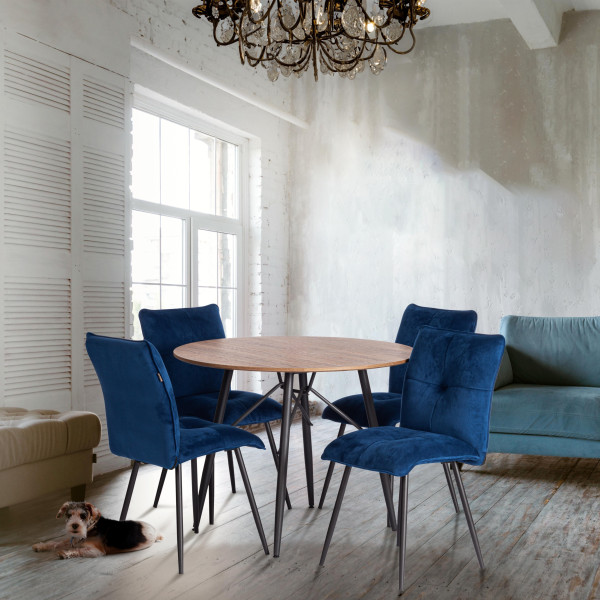 Стул обеденный Sweet разборный, велюр, 46х55х88, Blue (синий) фото № 10