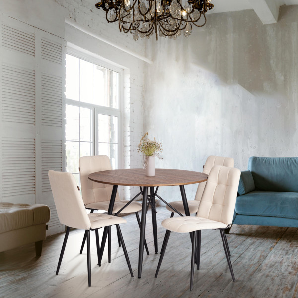 Стул обеденный Asti разборный, флок , 47х54х86, молочный, 4 фото № 10