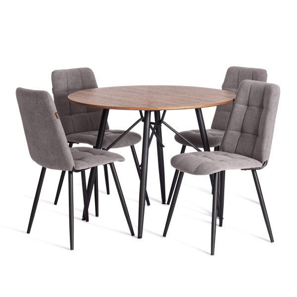 Стул обеденный Asti разборный, флок , 47х54х86, серый, 29 фото № 9